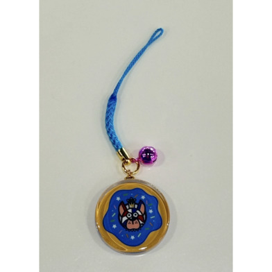 【新商品】ガラス根付キーホルダー [ドーナツGORDY_BLUE]